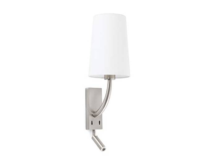 REM APLIQUE CON LECTOR LED NIQUEL MATE PANTALLA BL