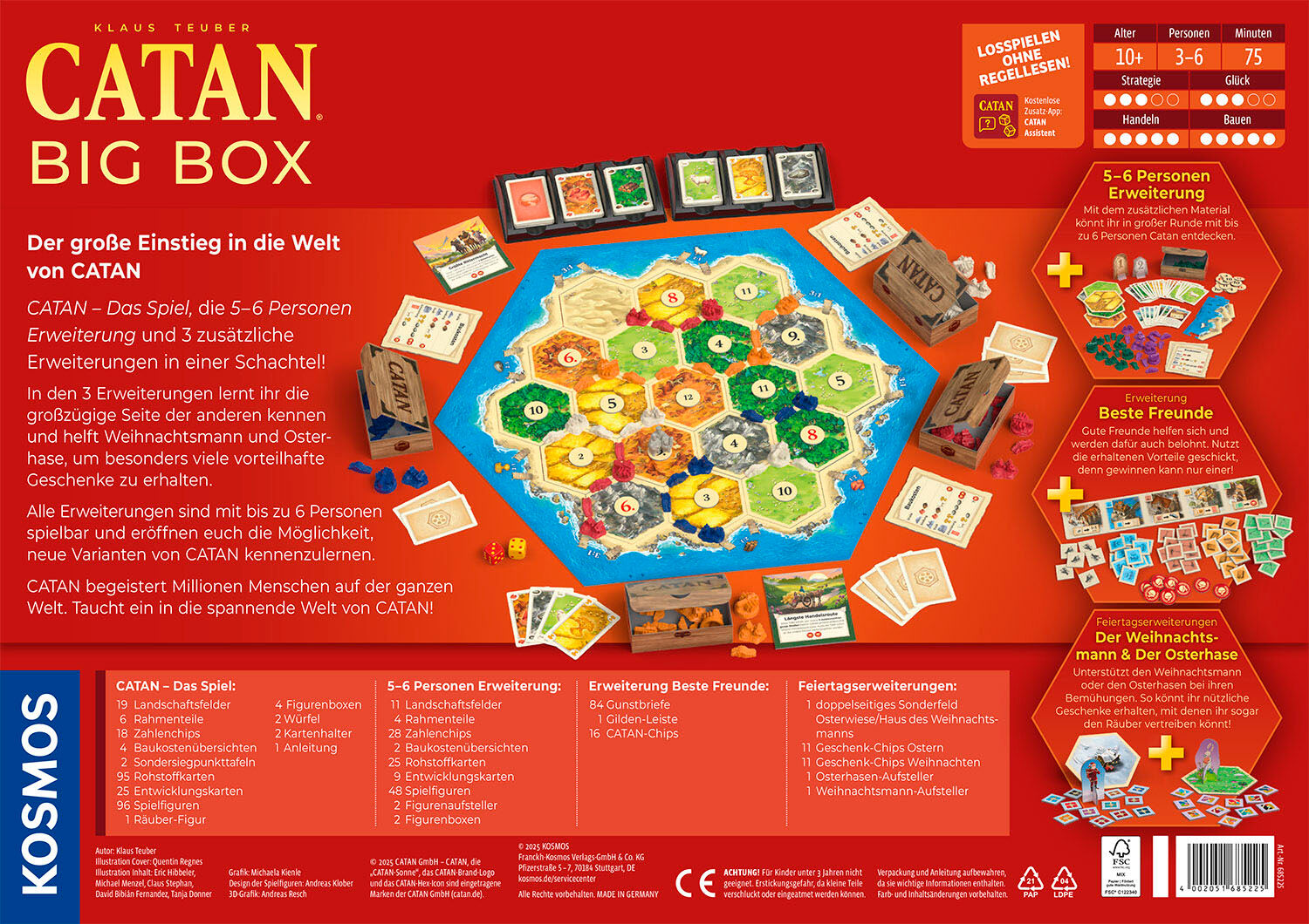 Spiel KOSMOS "CATAN Big Box 2025", bunt, Spiele, Kinder, Spiel, Made in Germany