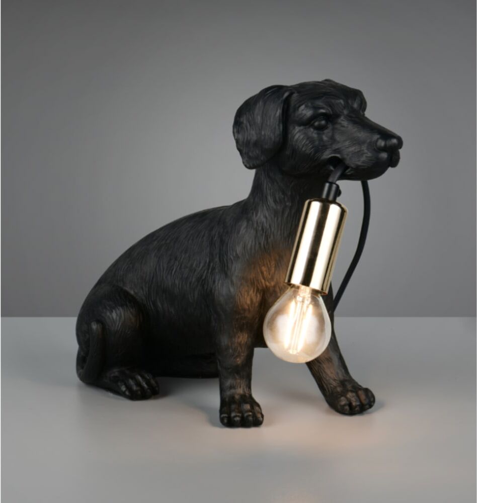 BOITE A DESIGN Lampe design en plastique noir Noir 28x24x13cm