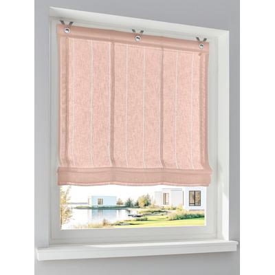 Raffrollo HEINE HOME Gr. 3, rosa (lachs), B:80cm H:140cm, Raffrollos