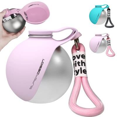 Uplift Essentials Executive 2 in 1 Stainless Steel Travel Hydration Station pink 1