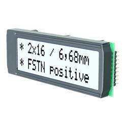 Display Elektronik LCD-Display Schwarz Weiß (B x H x T) 68 x 26.8 x 10.8 mm EADIP162J-DN3LW