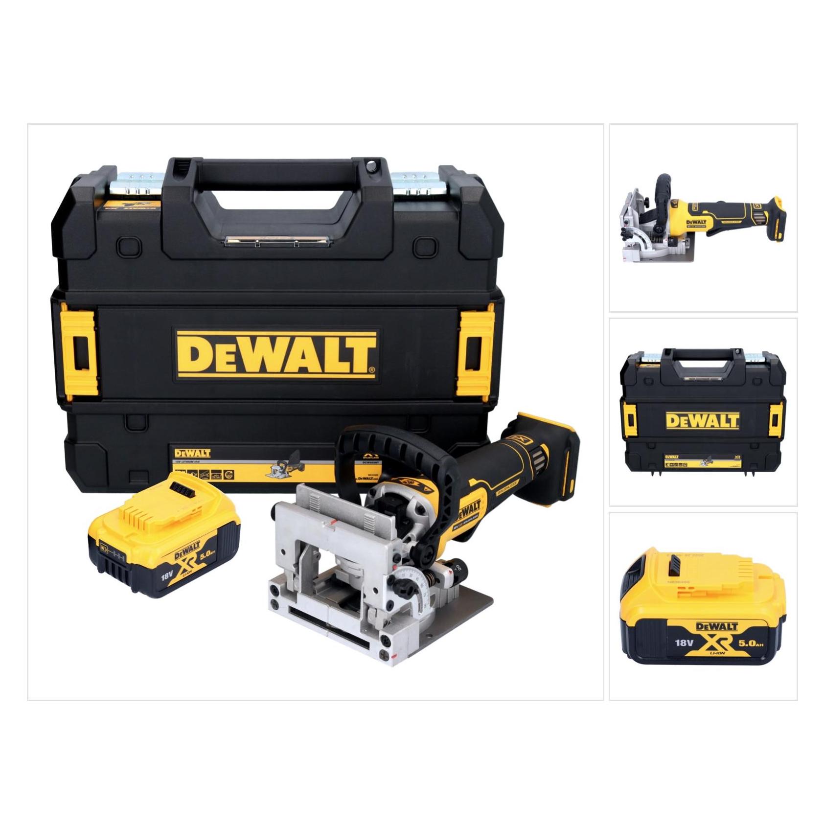 DeWalt DCW 682 NT Akku Flachdübelfräse 18 V 102 x 20 mm Brushless + 1x Akku 5,0 Ah + TSTAK - ohne (Flachdübelfräse) (40727363)