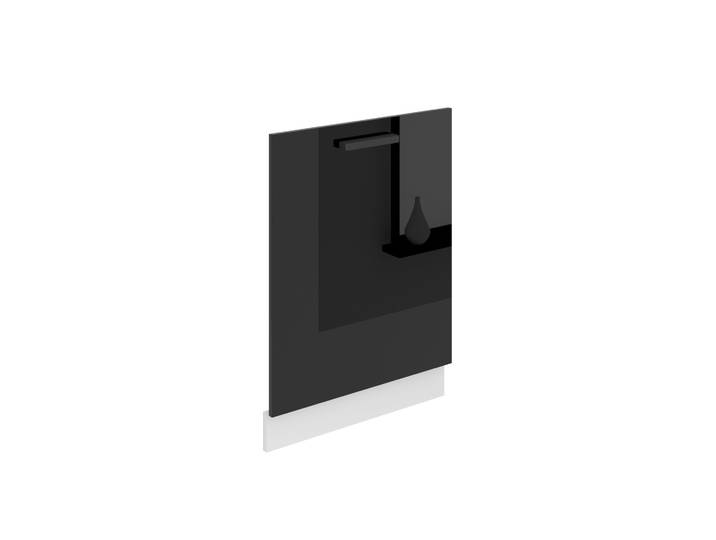 Belini panneau frontal pour lave-vaisselle PZ. Façade pour lave-vaisselle largeur 60 cm. Façade pour lave-vaisselle avec poignée\, noir brillant