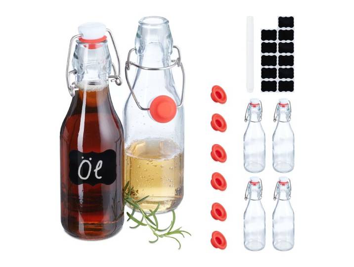 Relaxdays Bügelflaschen 250 ml im 6er Set