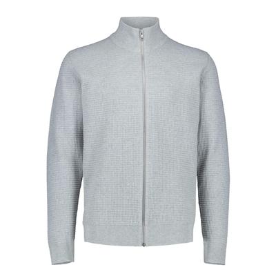 Cardigan LINDBERGH "Cardigan Relaxed Fit", Herren, Gr. L, grau (grau mel), Obermaterial: 60% Baumwolle, 40% Polyester, Strickjacken