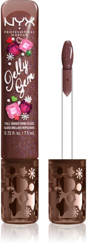 NYX Professional Makeup Jelly Gem Lipgloss XMAS lip gloss shade 01 Cocoa Sparkle 7.5 ml