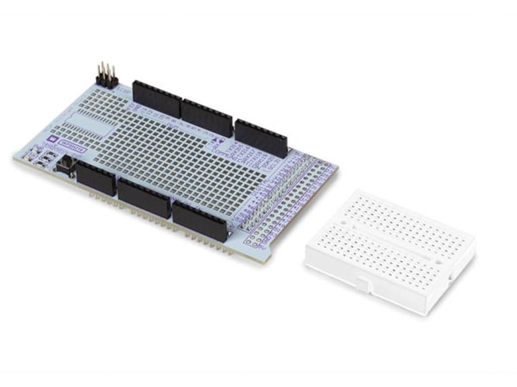 Velleman PROTOSHIELD prototype-bord met mini-aansluitstroken voor Arduino Mega