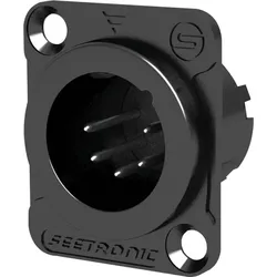 Seetronic XLR 5P Chassis - male Schwarzes Gehäuse