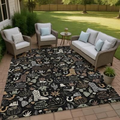 Addison Rugs Machine Washable Indoor/ Outdoor Modern Ranch Chantille Rug