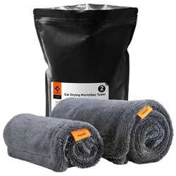 Spigen, Fahrzeugreinigung Zubehör, - Car Drying Microfiber Towel Black CC100 (S1+L1) (ACP11389) - Black