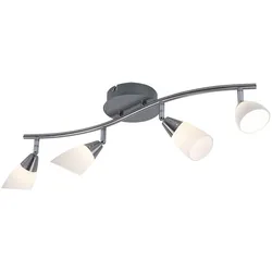 LED Deckenleuchte Spotleiste Wohnzimmerleuchte Deckenlampe, mit verstellbaren Spots, 4x 3W 4x 240lm 3000K, LxH 60 x 13 cm