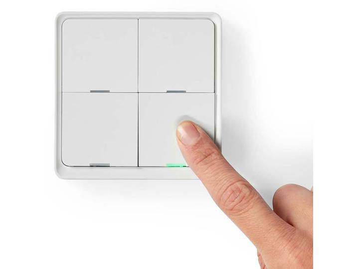 SmartLife Wandschalter mit 4 Tasten, 8,7 x 8, 7 x 1,4 cm