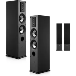 VEVOR Passiv Standlautsprecher Paar, 3-Wege-System mit 1,91 cm & 2,54 cm Hochtöner, zwei 13,34 cm Tieftönern, 145 W Spitzenleistung, 70 Hz–20 kHz Frequenzgang, MDF-Gehäuse, für Home-Audio