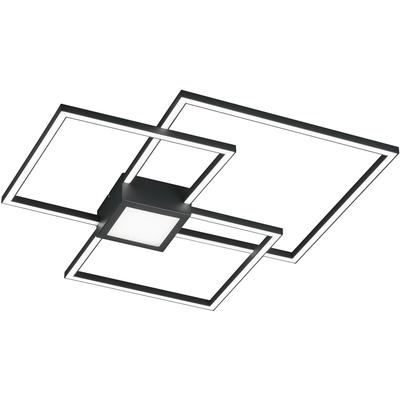 TRIO LEUCHTEN LED Deckenleuchte "Hydra", grau (anthrazit), 1, H: 7cm, 1 Stk., Leuchten, LED Deckenlampe, Switch Dimmer, LED Deckenleuchte
