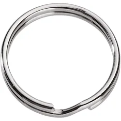100 Schlüsselringe, 30 mm, vernickelt, 100 Stück, Metall, silber