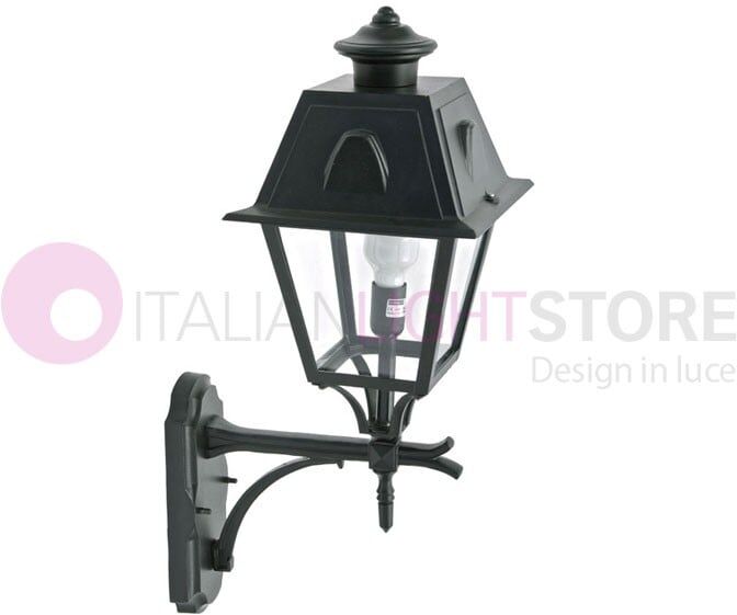 Avignone Lanterna A Parete Quadrata Classica Illuminazione Esterno Giardino - Rivolta Verso L' Alto