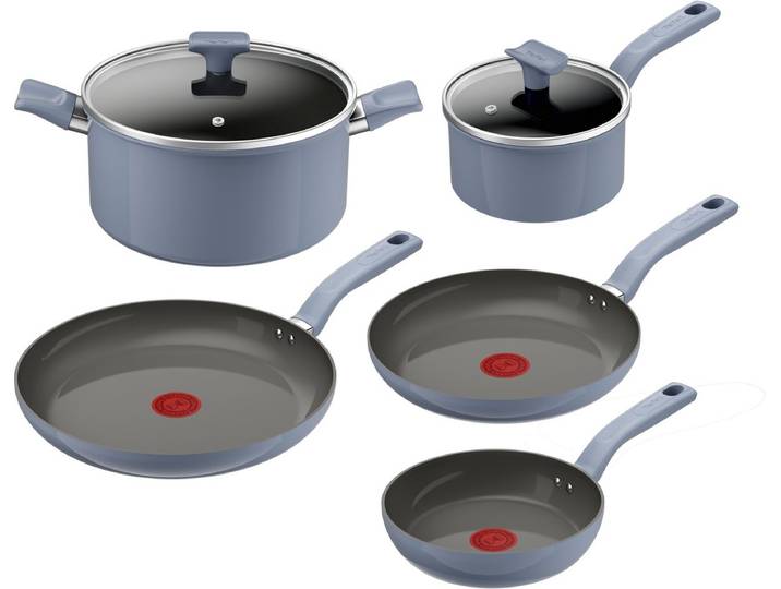 Tefal Cera Color ON - Keramische Pannenset - 5-delig - Blauw - PFAS-vrij - Geschikt voor Inductie