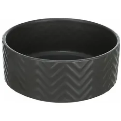 4x Trixie Keramiknapf ø 16 cm, 0.9 l, Schwarz (90 cl), Futternapf
