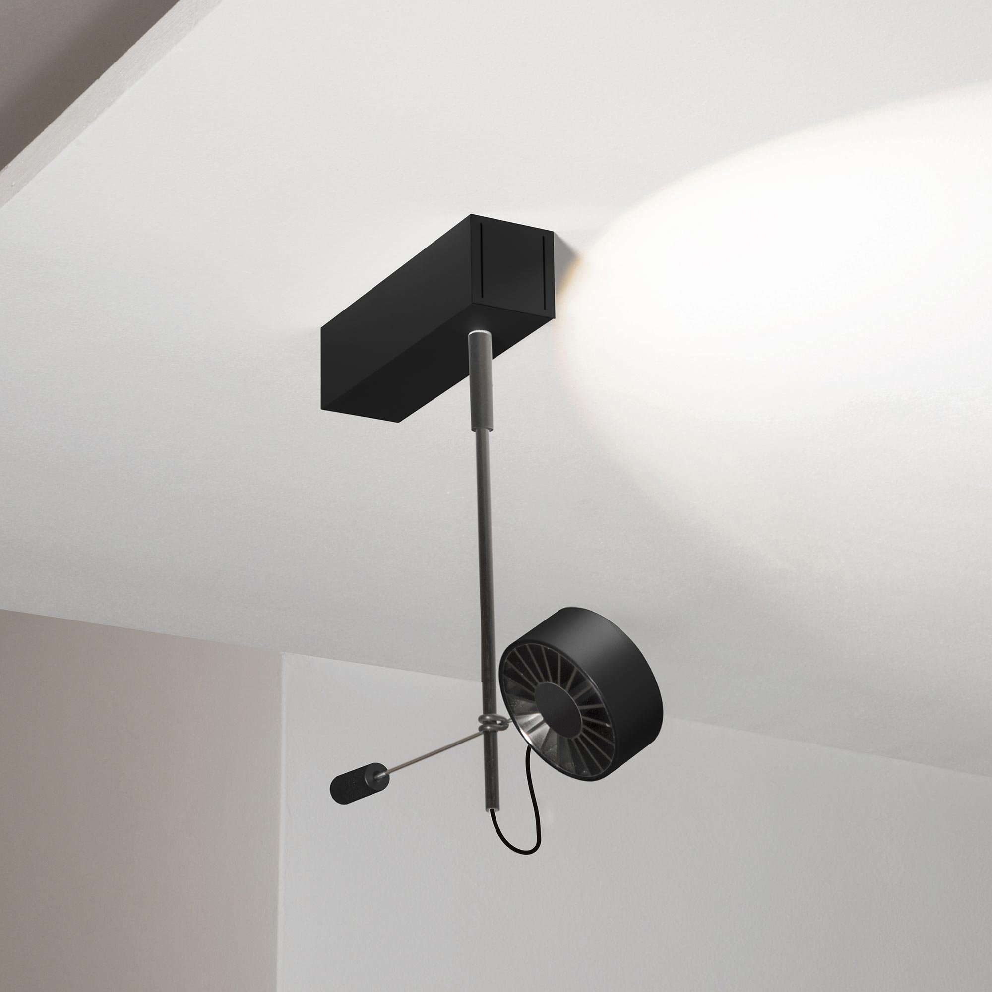 Absolut Lighting Absolut LED 1-flammig Deckenleuchte (schwarz) schwarz 457 LED WD1 SW