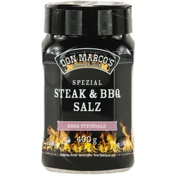Don Marco's Spezial Steak & BBQ Salz "Rosa Steinsalz", 400g Streuer
