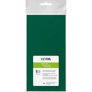 Heyda Seidenpapier 203310559, grün, 50 x 70cm, 5 Blätter, gefaltet, 20g/m², 5 Stück