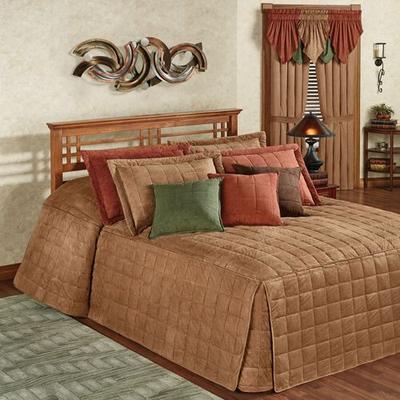 Touch of Class "Camden Grande Fitted Bedspread Camel, King 24"" Drop, Camel"