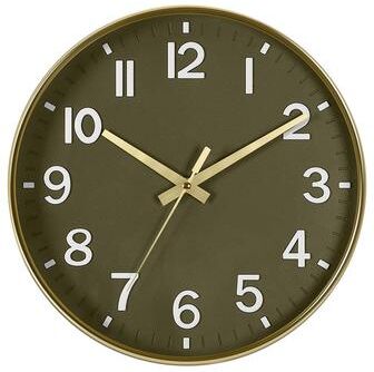 Value Selection Karls 12 Inch Olive Green Silent Wall Clock Karls 12 Inch Olive Green Silent Wall Clock