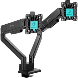 Tischhalterung für zwei Monitore 13"-45" max 15 kg, Neigbar-schwenkbar, mit Drehfunktion, schwarz G200