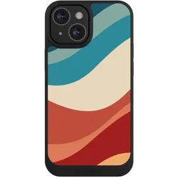Nivocase Handyhülle für Apple iPhone 13 Mini Hülle NIVOpure Case Schwarz Farbe Farbverlauf Welle (Apple iPhone 13 mini), Smartphone Hülle, Schwarz
