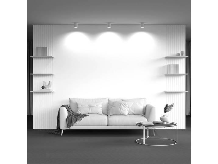 Plafonnier Slim - Type C Ø 9cm Blanc Aluminium GU10