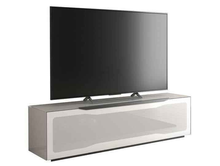 Munari TV-Lowboard RAVENNA, Weiß, Glas