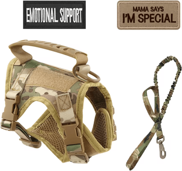 Inspire Curations TactiPaw Tactical Cat Harness & Leash Vest For Outdoor Adventures camouflage Color