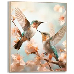 Reinders Wandbild 50 x 40 cm Spring Birds Holz Beige