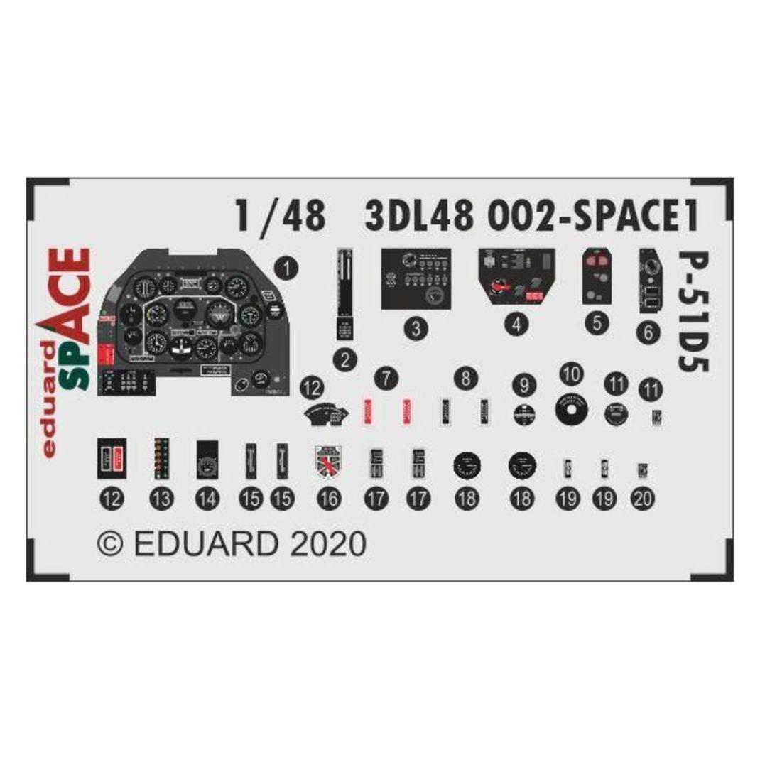 Eduard P-51D-5 SPACE 1/48 for ZVEZDA (3DL48002)
