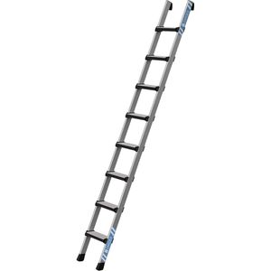 Zarges Anlegeleiter Comfortstep L, 41014, Länge 2,4m, aus eloxiertem Aluminium, mit 8 Stufen