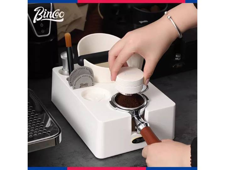 Station de doseur de café, support de porte-filtre à expresso avec boîte à frapper pour accessoires Barista 51mm 54mm 58mm