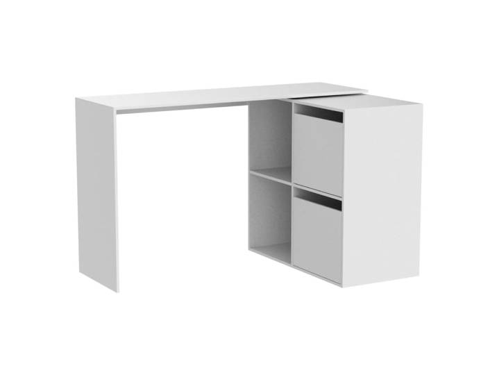Bureau effet bois blanc 152x49 cm