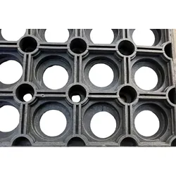 Treppenmatte 5er-Set GERLINDE 25x75cm 18mm schwarz  Stufenmatte  Jet-Line Ringmuster