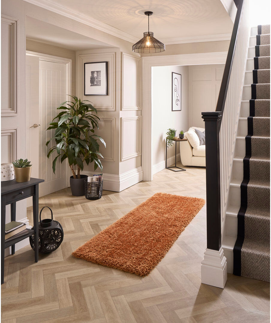 Brayden Studio Benonia Hand Tufted Area Rug Rust Runner 67 x 200cm