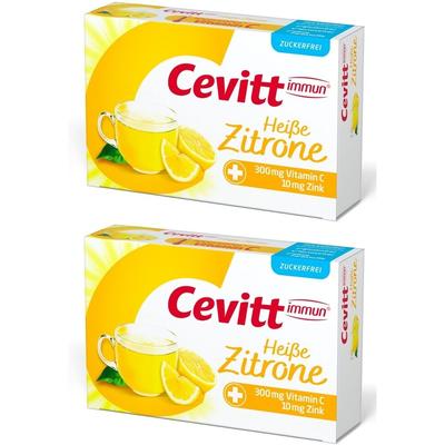 Cevitt immun heiße Zitrone zuckerfrei Granulat 2x 2x14 St