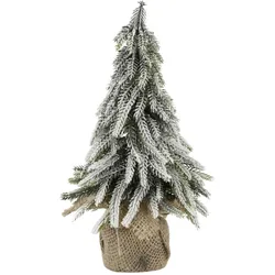 Chic Antique Fleur künstlicher Tannenbaum mit Schnee, 27 cm