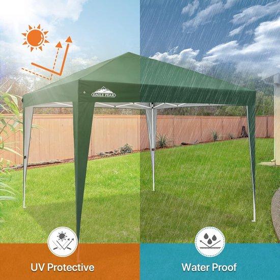 Famanu Pavillon 3x3 m wasserdicht mit UV-Schutz 50+ - faltbar für Camping und Gartenfeiern