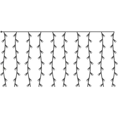 Vorhang Icicle Easy-Connect 2X0,5M 12 Strips Cool White 30V (Innen-Außen) Edm Total 0,72W