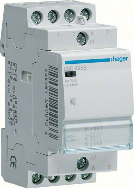 Hager Contacteur silencieux 25A 3S+1Ö ESC428S (ESC428S)