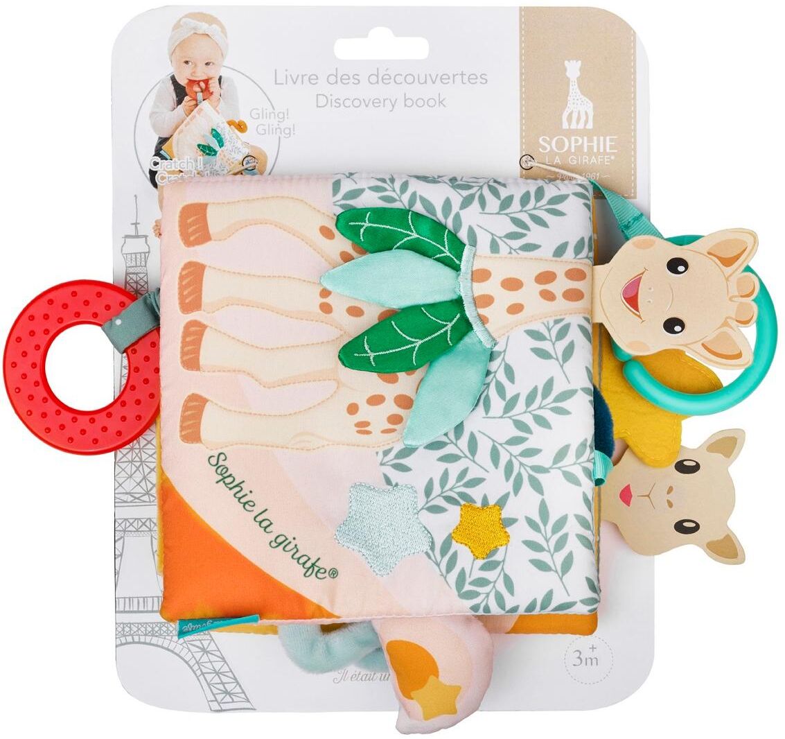 Stoffbuch SOPHIE LA GIRAFE "der Entdeckungen", Kinder, bunt (mehrfarbig), Lernspielzeug Stoffbuch mehrfarbig Einheitsgröße
