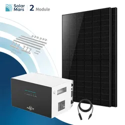 Balkonkraftwerk 2000 Watt mit Speicher SunEnergyXT 500 Set - 1000Wp ‚Äì 2 Module / Ohne Erweiterungsakku / Ziegeldach
