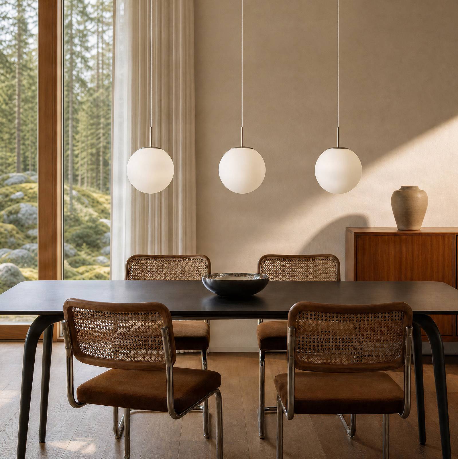 Hängelampe Marike Lindby, dimmbar, weiß / opal, für Wohn- / Esszimmer, Glas, Modern, Pendelleuchte
