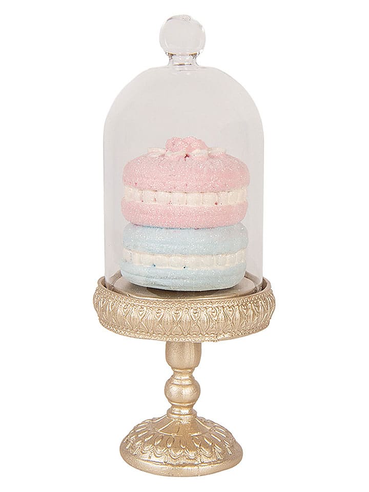 Clayre&Eef Dekoobjekt ''Glasglocke'' in Gold/ Rosa/ Hellblau - (H)17 x Ø 7 cm - onesize