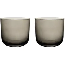 Like. by Villeroy & Boch Like Smoke Wasserglas, Set 2tlg. 9x8cm, Trinkgläser, Grau